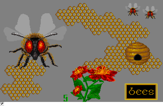 Bees - DeluxePaint Demo Image, an Amiga Animation by Electronic Arts