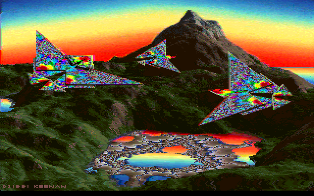 Origami Birds - DeluxePaint Demo Image, an Amiga Image by Electronic Arts