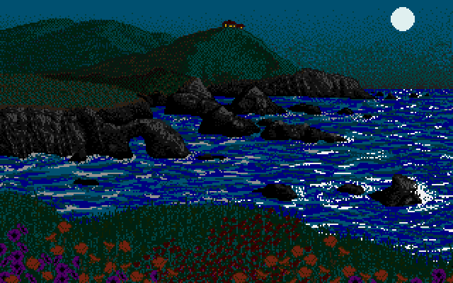 Seascape - DeluxePaint Demo Image, an Amiga Image by Electronic Arts