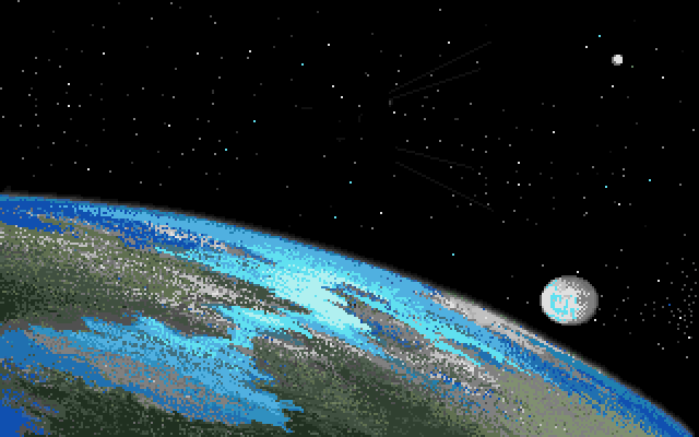 Space - DeluxePaint Demo Image, an Amiga Image by Electronic Arts