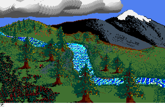 Waterfall - DeluxePaint Demo Image, an Amiga Animation by Electronic Arts