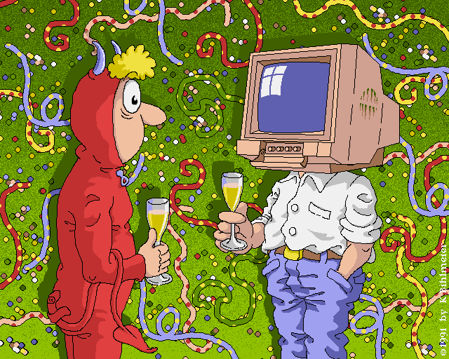 Hermann Calendar  February, an Amiga Image by Karl Bihlmeier