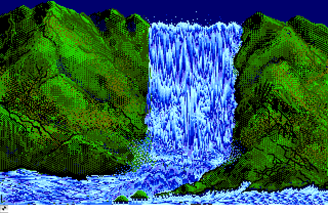 Waterfall – NEOchrome Demo Image, an Atari Animation by Atari Corp.