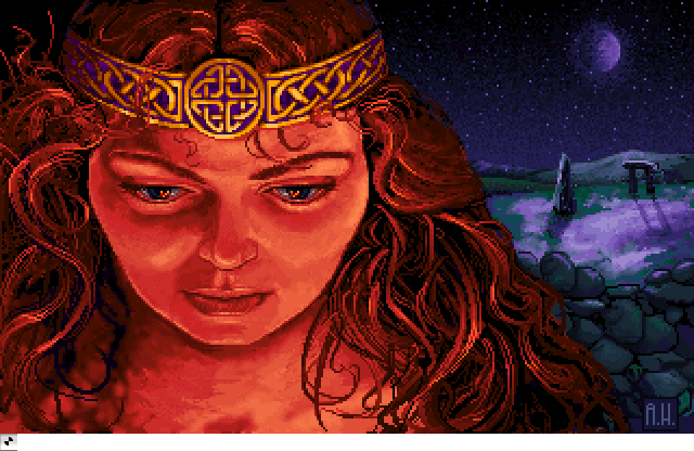 Celtic  DeluxePaint Demo Image, an IBM Compatibles Animation by Electronic Arts