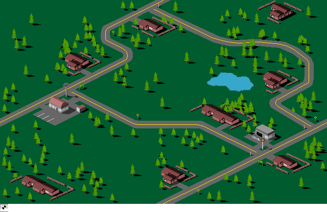 Town  DeluxePaint Demo Image, an IBM Compatibles Image by Electronic Arts