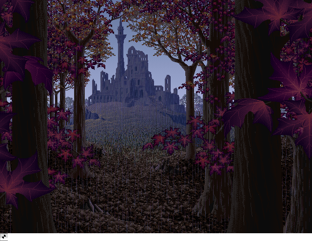 Haunted Castle Ruins  Rain, an IBM Compatibles Animation by Mark J. Ferrari