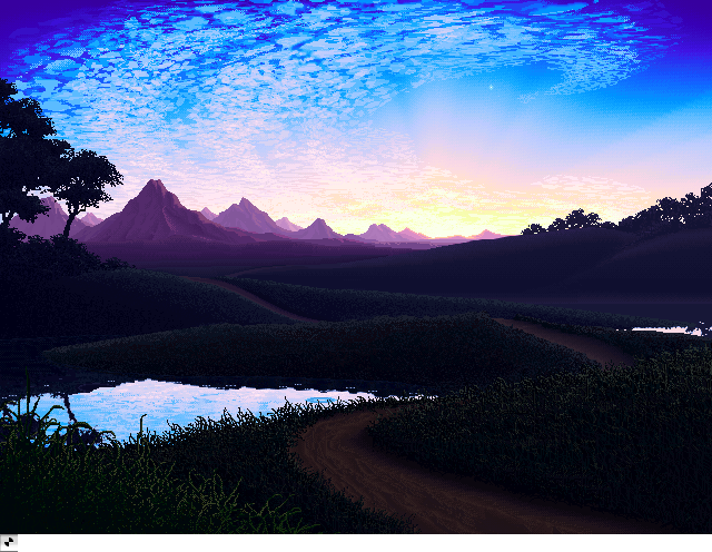 Pond Ripples  Dawn, an IBM Compatibles Animation by Mark J. Ferrari