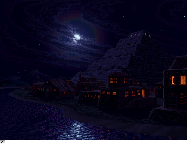 Harbor Town  Night, an IBM Compatibles Animation by Mark J. Ferrari