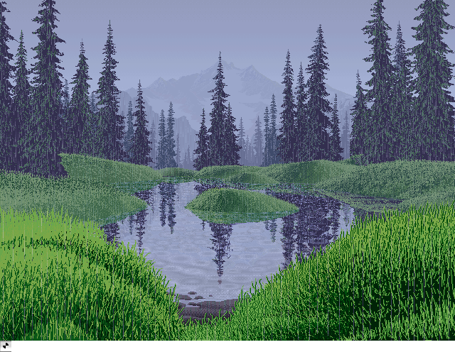 Mirror Pond  Rain, an IBM Compatibles Animation by Mark J. Ferrari