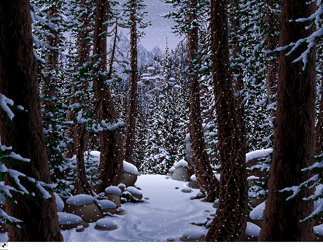 Winter Forest  Snow, an IBM Compatibles Animation by Mark J. Ferrari