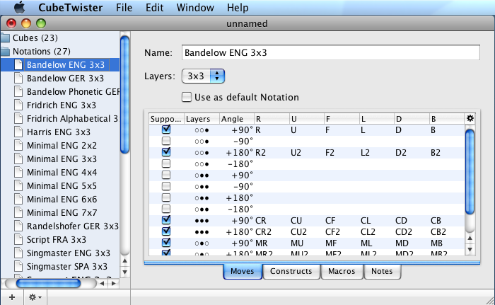 CubeTwister notation editor