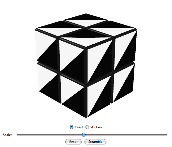 Virtual Cubes Pocket Cube DualColored Faces Expert's Cube