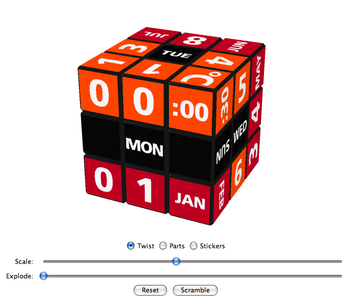 Virtual Cubes Rubik's Cube Picture Cubes Clock & Calendar Cube