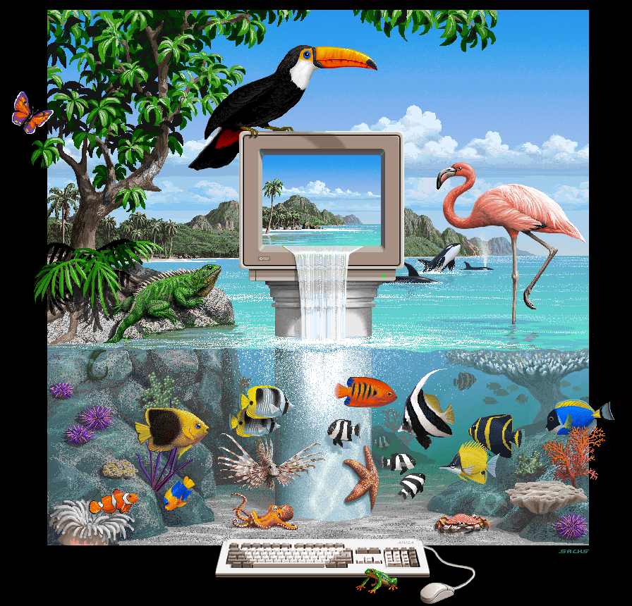 Amiga Lagoon, an Amiga Image by Jim Sachs