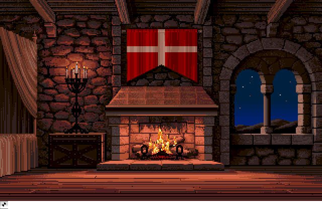 Bedchamber  Defender of The Crown, an Amiga Animation by Jim Sachs