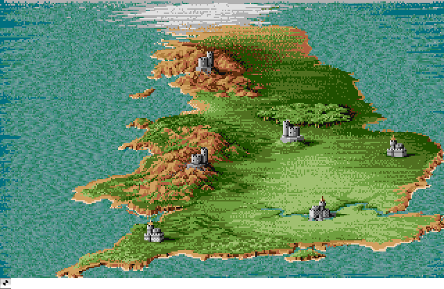 Great Britain Map  Defender of The Crown, an Amiga Animation by Jim Sachs