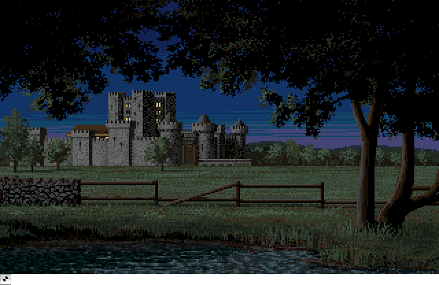 Torquilstone at Night  Defender of The Crown 2, an Amiga Animation by Jim Sachs
