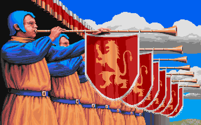 Fanfare  Defender of The Crown, an Amiga Image by Jim Sachs