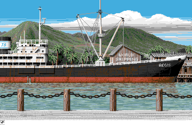 Title Screen Background  Ports of Call, an Amiga Animation by Jim Sachs