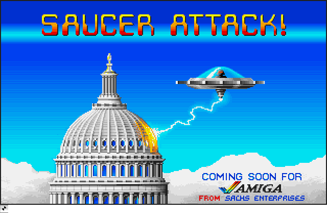 Ad Image  Saucer Attack!, an Amiga Animation by Jim Sachs