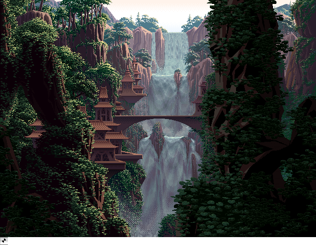 Jungle Waterfall  Afternoon, an IBM Compatibles Animation by Mark J. Ferrari