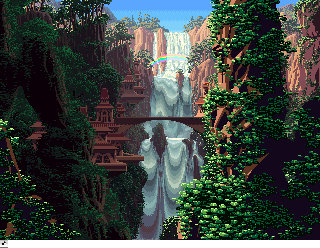 Jungle Waterfall  Morning, an IBM Compatibles Animation by Mark J. Ferrari