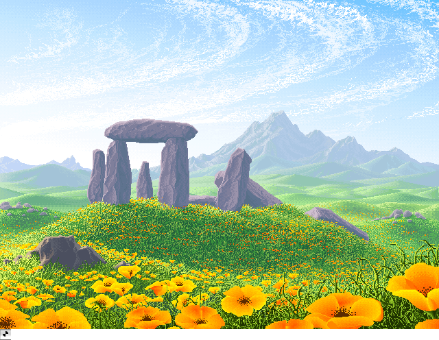 Stone Circle  Day, an IBM Compatibles Animation by Mark J. Ferrari