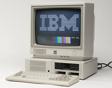 The IBM PC Junior personal computer, released in 1983, is a 'light' version of the PC especially designed for home activities. Original photo by David Wilkinson.