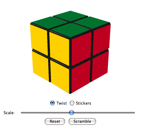 Virtual Cubes Pocket Cube | Color Variations | Three Color Cube