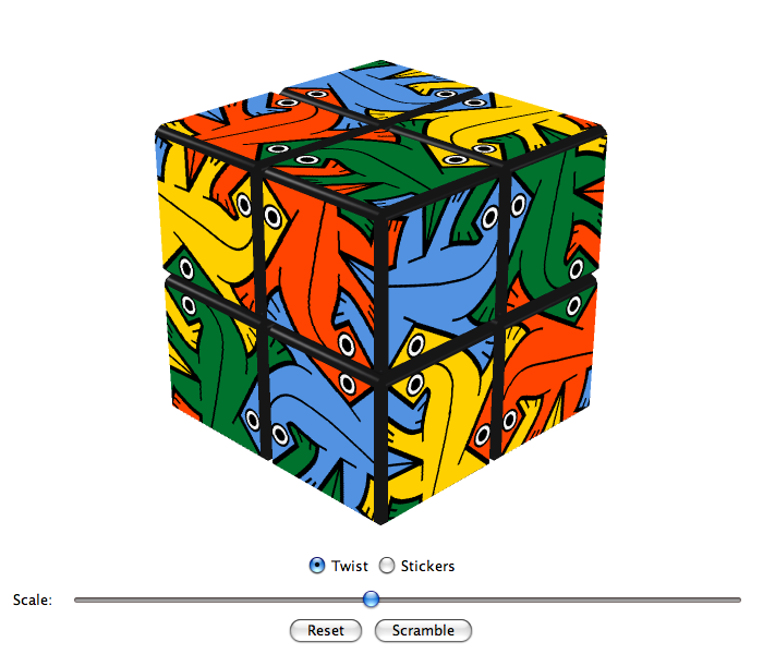 Escher Cube (Lizards)