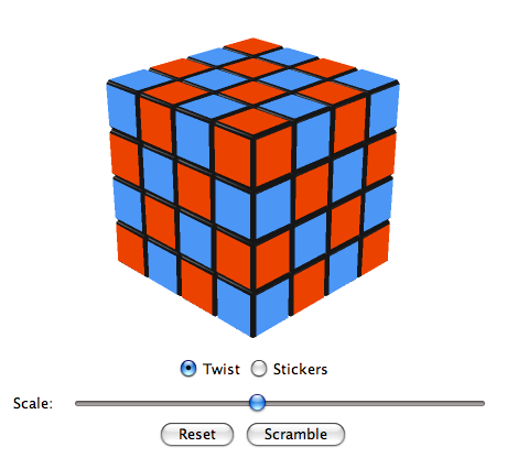 Checkered Cube (Red & Blue)
