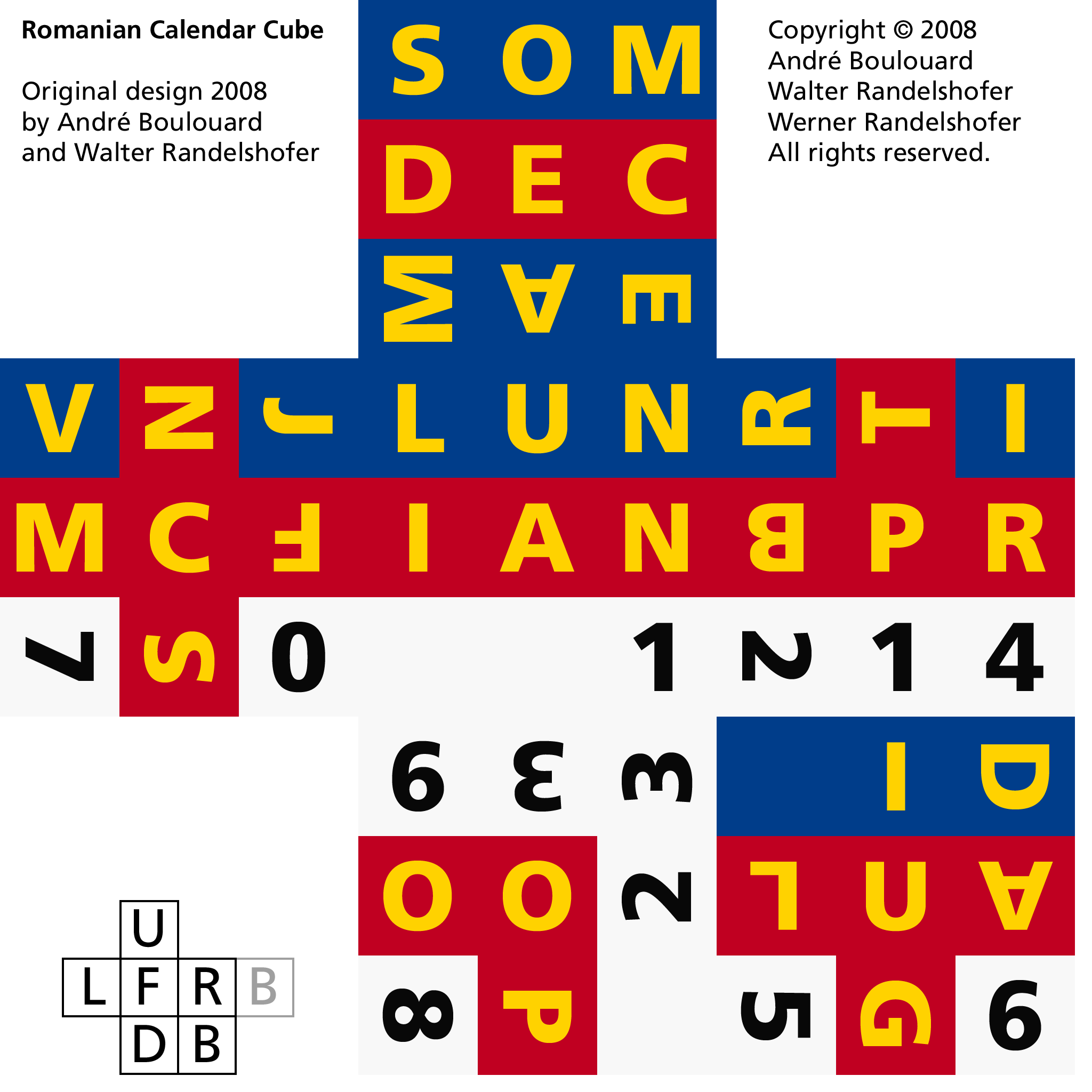Virtual Cubes Rubik's Cube | Calendar Cubes | Romanian Calendar Cube