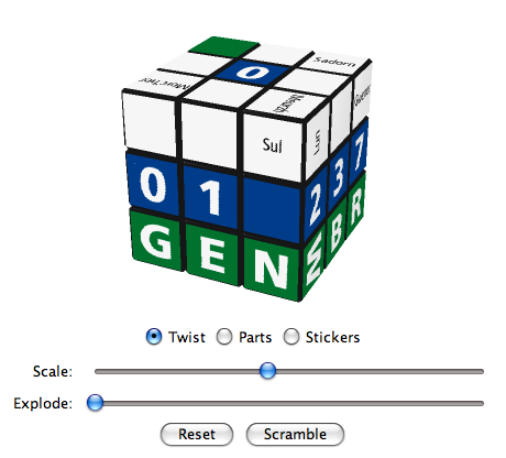 Virtual Cubes Rubik's Cube | Calendar Cubes | Breton Calendar Cube