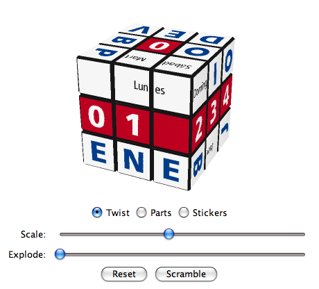 Spanish (Catalan) Calendar Cube