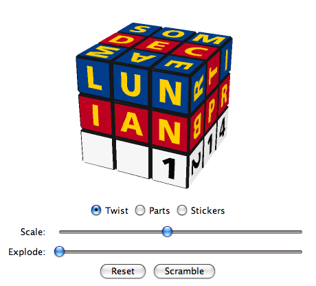 Romanian Calendar Cube