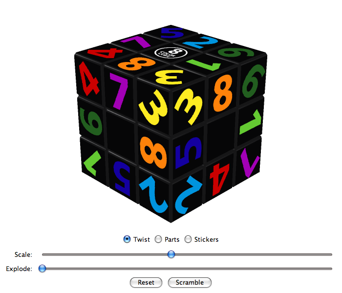 Virtual Cubes Rubik's Cube EightColored Faces 8 Color Cube 1