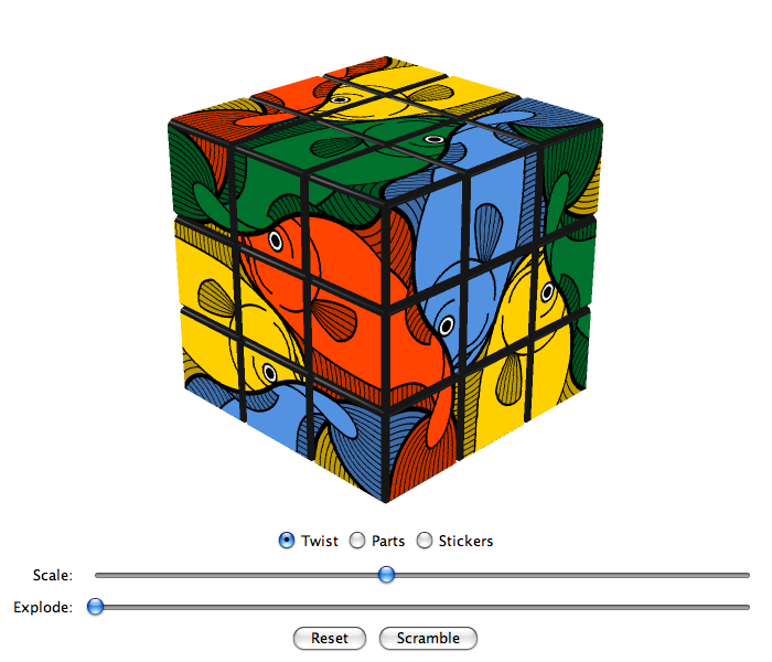 Virtual Cubes Rubik's Cube Picture Cubes Escher Cube (Fish)